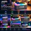 JEDEL SA148 Bluetooth Speaker with RGB Lamp & Clock Wireless Charging