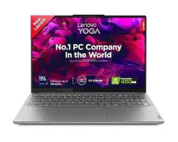 Lenovo YOGA Pro 9 16IMH9 | Series-1 | Intel Core Ultra 9 185H Processor (24M Cache, up to 5.10 GHz)| 32GB LPD5X-7467 RAM | 1TB SSD SSD | 16″ 3.2K 165Hz | Touch Screen | 8GB NVIDIA GeForce RTX 4060 8GB | BKB | Win-11