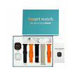 Jss-200 Ultra2 5 Straps + 1 Silicone Case 2.0 Inch Bt Call Smart Watch With Magnetic Charger Hryfine App Gold