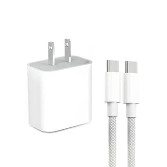 Iphone 15 Pro Max 2 Pin (us Pin) 35w Usb-c Power Adapter With Usb-c To C Cable