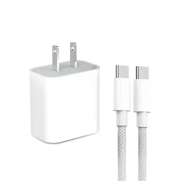 Iphone 15 Pro Max 2 Pin (us Pin) 35w Usb-c Power Adapter With Usb-c To C Cable