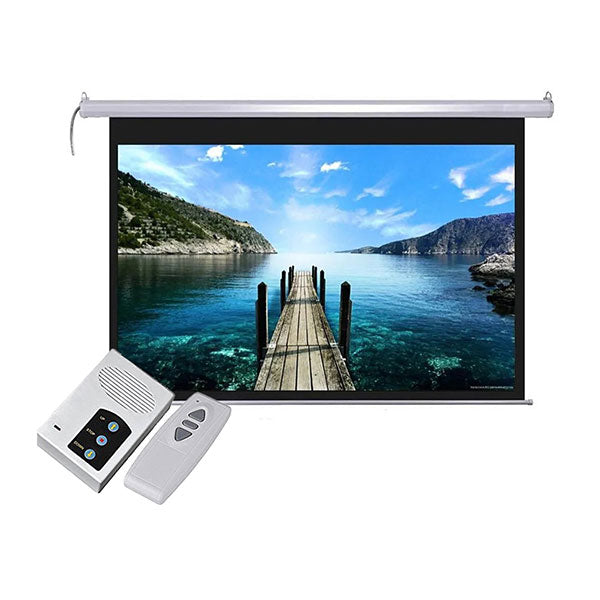 Projector Screen 120 Inch Electric Motorised 6x8 Feet 4:3mw Speed-x