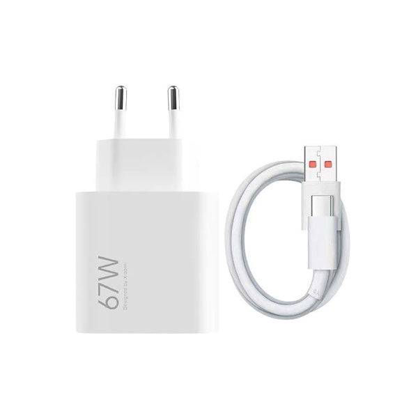 Xiaomi 67w Eu Plug Qc3.0 Fast Quick Wall Turbo Charger With Cable