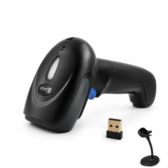 Speed-x 8700 2d Wireless 2.4ghz Barcode Scanner With Stand And Receiver