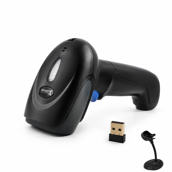 Speed-x 8700 2d Wireless 2.4ghz Barcode Scanner With Stand And Receiver