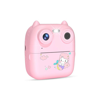 D8s Childrens Time Front/back Rear Hd Digital Thermal Print Camera 1080p 48mp Pink