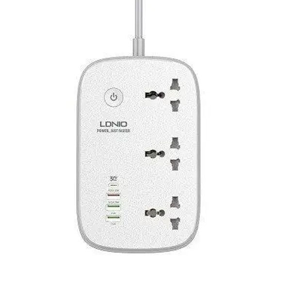 Ldnio Scw3451 2500w Wifi Smart Power Extension 3 Sockets 1 Usb-c + 3 Usb-a