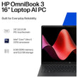 HP OmniBook 3 16-BU0305DX Core Ultra 5 225U 8GB 512GB SSD 16″ 2K Touchscreen Laptop