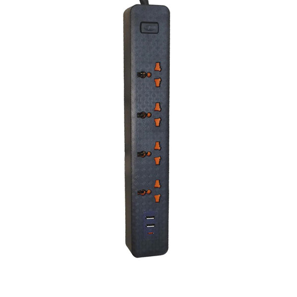 403puc Speed-x Premium Portable Power Strip 4socket+2usb+1type-c Port