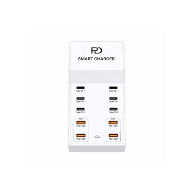 T8+ Smart Intelligence Usb-c 10-port Charger 72w Total Output For Multi Devices