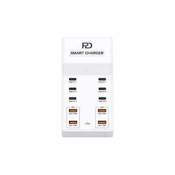 T8+ Smart Intelligence Usb-c 10-port Charger 72w Total Output For Multi Devices
