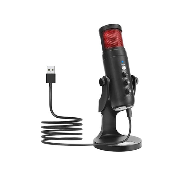 Jmary Mc-pw9 Rgb Professional Usb Microphone For Podcasting With Noise Reduction