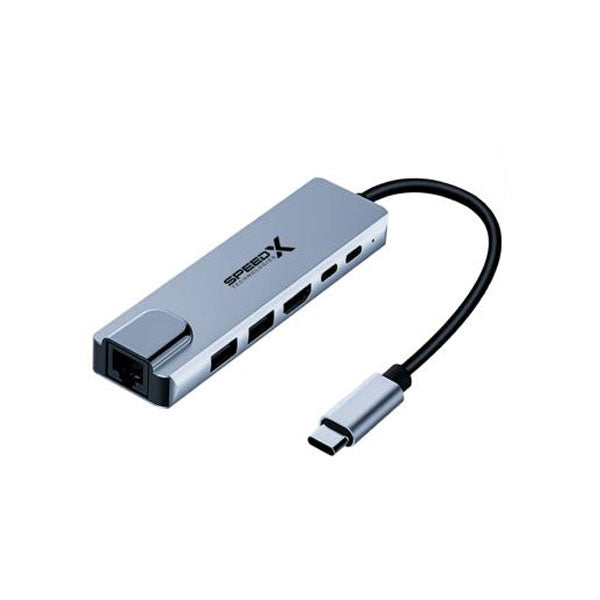 Speed-x (sp-tc601) 6 In 1 Multi-port Type C 4k Hdmi Usb 3.0 Converter Good Ic Big Packing
