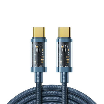 Joyroom S-cc100a12 Type-c To Type-c 100w Data Cable 1.2m Blue