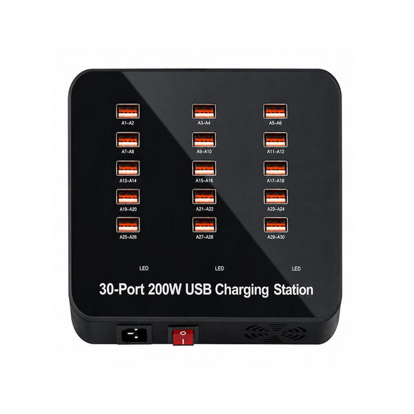 30 Port 200w Usb Fast Charging Station