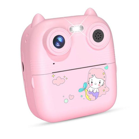 D8S CHILDRENS TIME FRONT/BACK REAR HD DIGITAL THERMAL PRINT CAMERA 1080P 48MP PINK