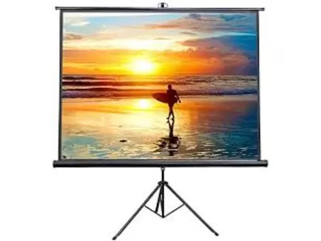 Projector Screen 72 inch Tripod Portable 6x6 Feet 1:1MW Speed-X (FINE QUALITY