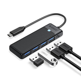 ORICO TYPE-C TO USB HUB 3.0 4 PORTS PAPW4A-C3-015-BK-EP BLACK COLOR