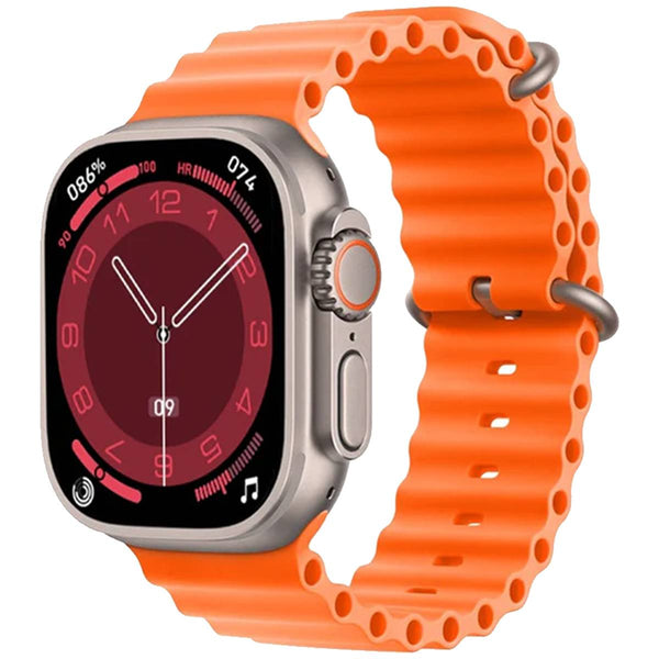 X8 PLUS ULTRA SMART WATCH SERIES 8 NFC 2.08 INCH ALWAYS-ON DISPLAY &amp; WIRELESS CHARGING 49MM WITH WEARFIT PRO APP ORANGE