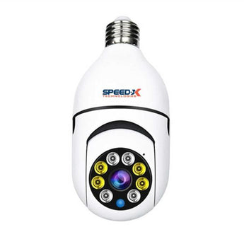 Speed-X SP-E27 Bulb camera 1080p Wifi 360 Degree Panoramic Night Vision Two-Way Audio Motion Detection With V380PRO APP