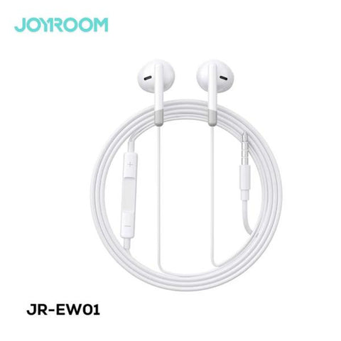 JOYROOM-EW01 3.5MM Wired Series Half In-Ear Wired Earphones white