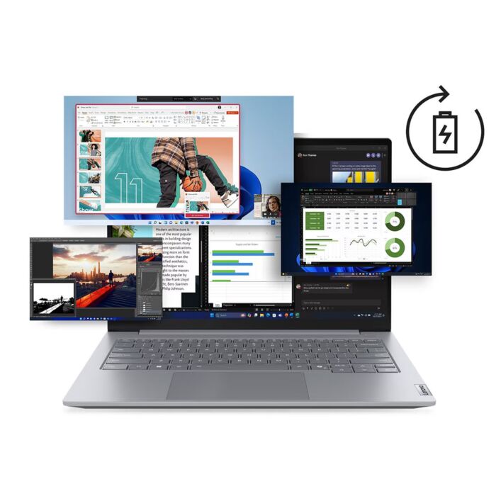 Lenovo ThinkBook 14 G8 - Intel Core Ultra 5 225U 12-Core Processor 16-GB 512-GB SSD Intel Integrated Graphics 14" WUXGA 1200P IPS AG Display Dolby Audio Backlit KB FP Reader TPM 2.0 (Arctic Grey, Lenovo Direct Local Warranty, NEW)