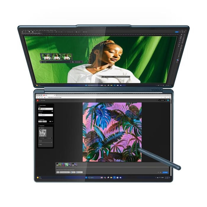 Lenovo Yoga Book 9 14 - Arrow Lake - Intel Core Ultra 9 285H (Series 2) 16-Core Processor 32-GB 1-TB SSD Intel Arc 140T GC 2x 14" 2.8K WQXGA+ 1800P OLED 120Hz x360 Touchscreen Convertible Display W11 TPM