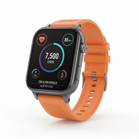 Ts8 Ultra Series 8 Men Women Bluetooth Call Heart Rate Sport Smartwatch With Fitpro App Orange