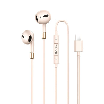 Remax Rm-05a Metal Type-c Wired Earphones With Mic (apricot)
